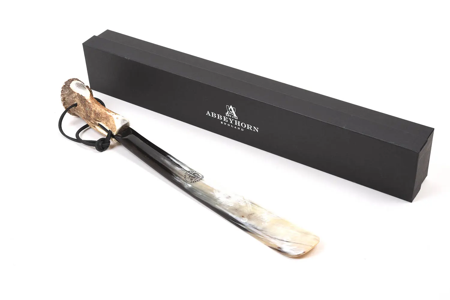 ABBEYHORN SHOEHORN - STAG CROWN HANDLE - 16