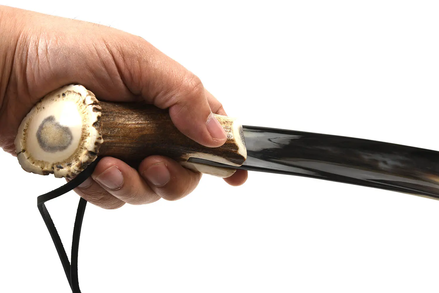 ABBEYHORN SHOEHORN - STAG CROWN HANDLE - 16