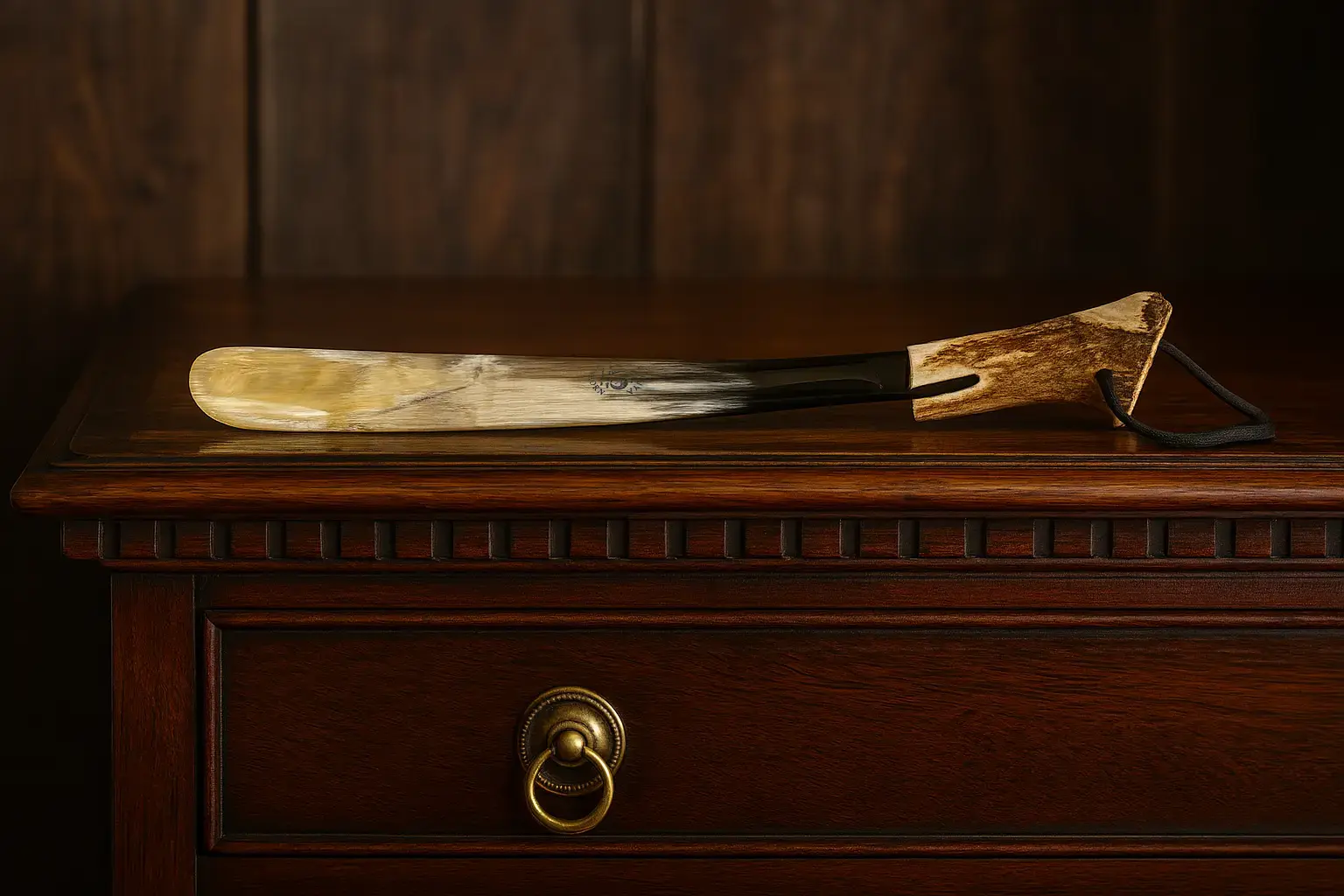 ABBEYHORN SHOEHORN - STAG CROWN HANDLE - 16