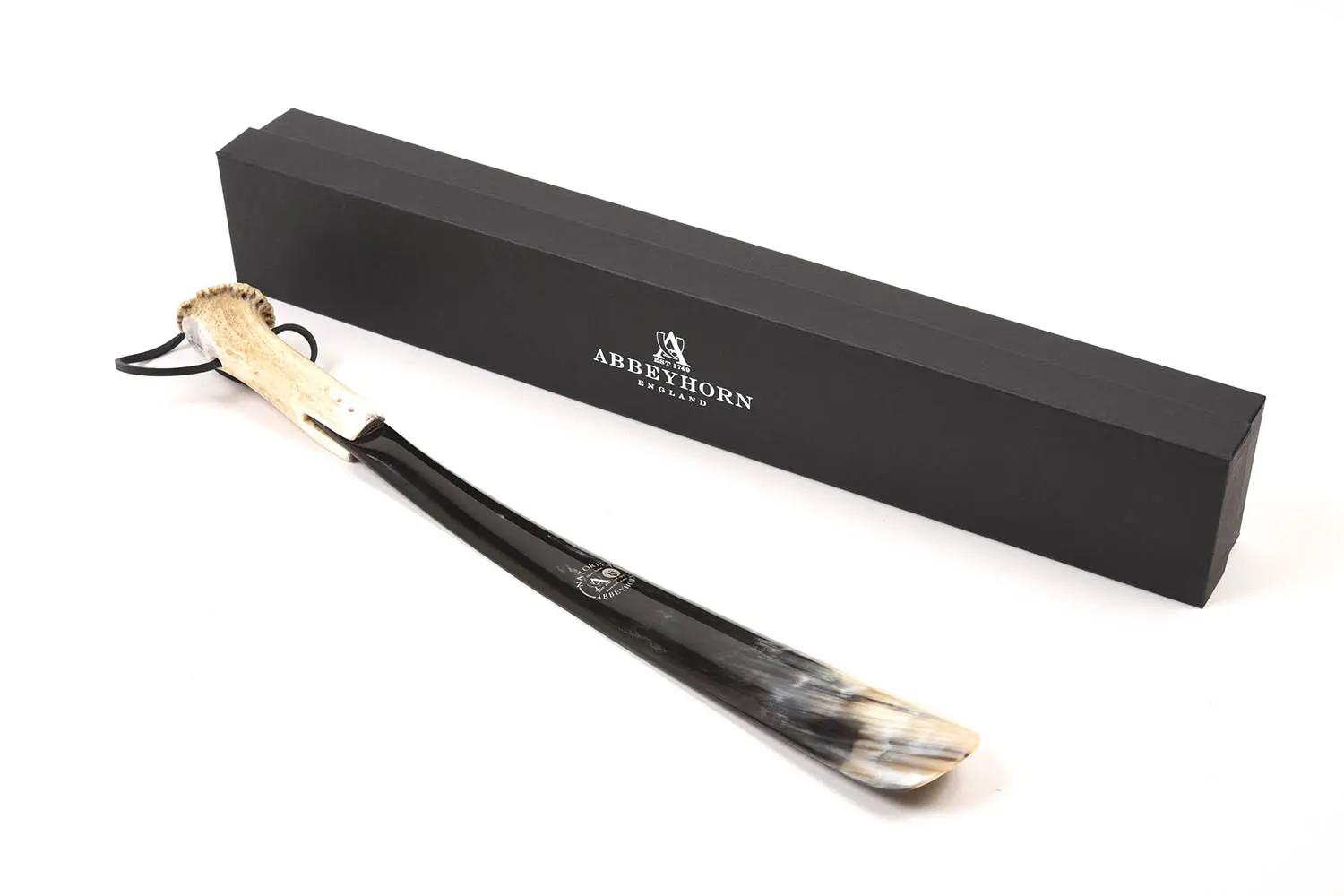 ABBEYHORN SHOEHORN - STAG CROWN HANDLE - 16