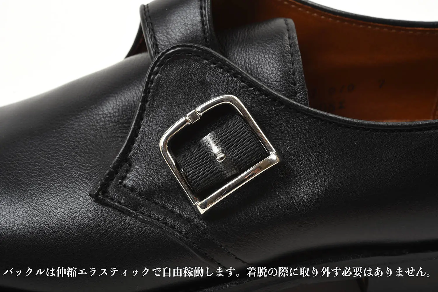 ǥ N1408L Military Monk Strap Shoes Ladycalf Black