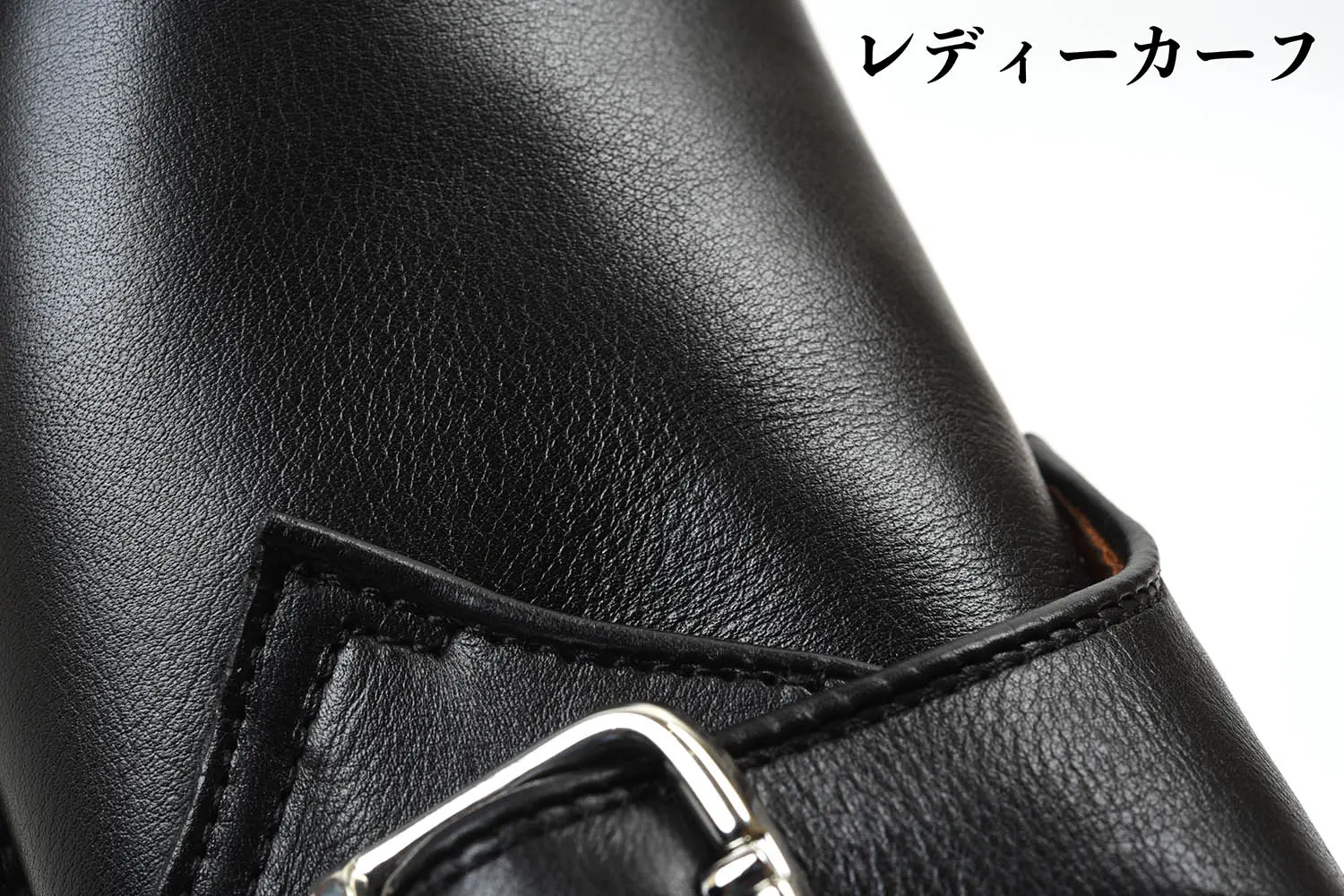 ǥ N1408L Military Monk Strap Shoes Ladycalf Black