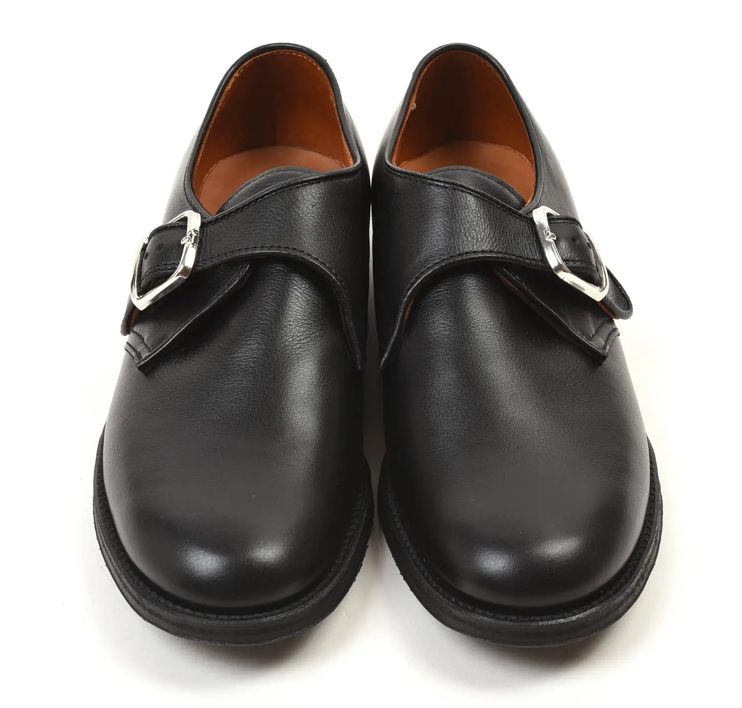 ǥ N1408L Military Monk Strap Shoes Ladycalf Black