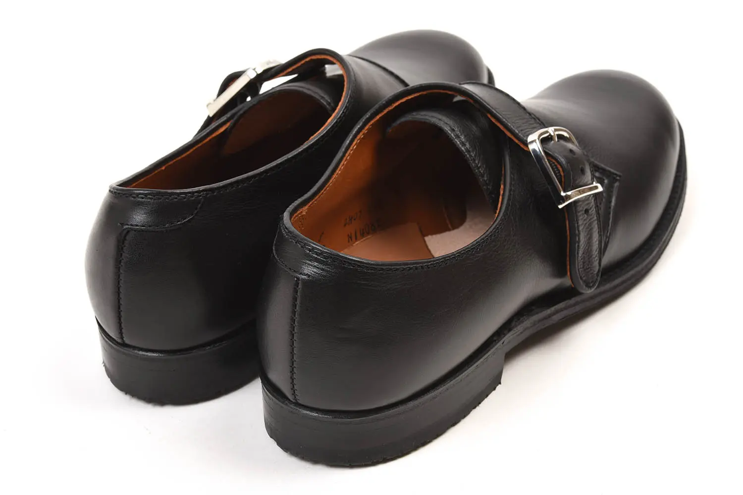 ǥ N1408L Military Monk Strap Shoes Ladycalf Black