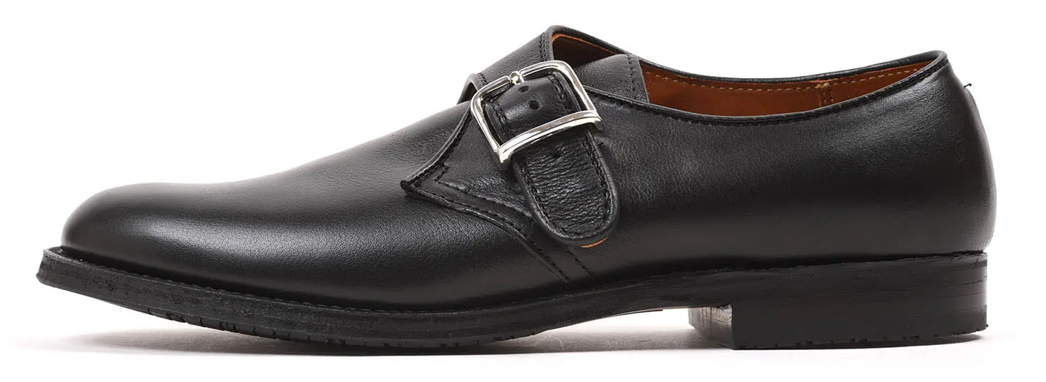 ǥ N1408L Military Monk Strap Shoes Ladycalf Black