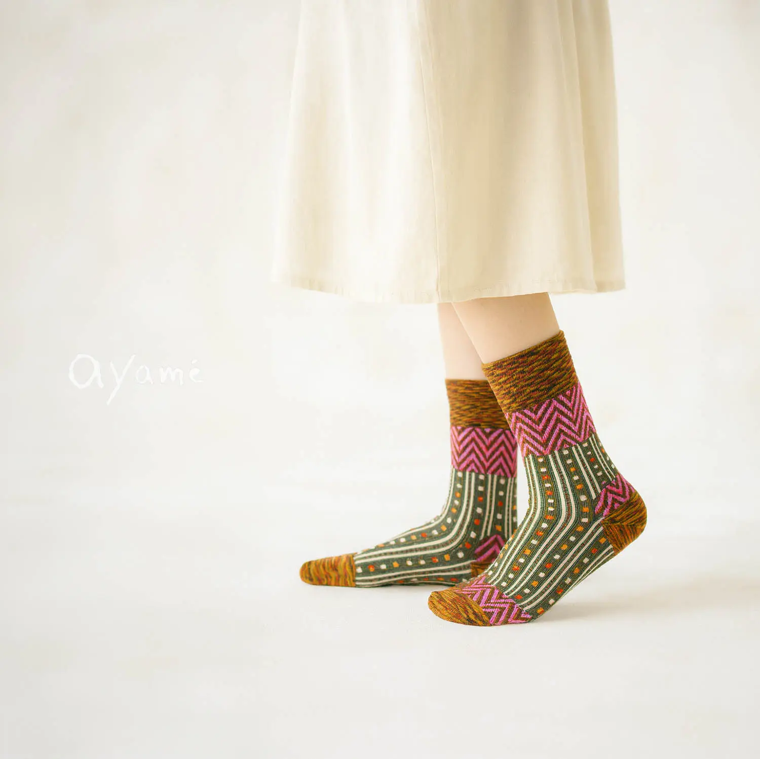 ayame Sprinkles socks AYM010/2502/N (Khaki)