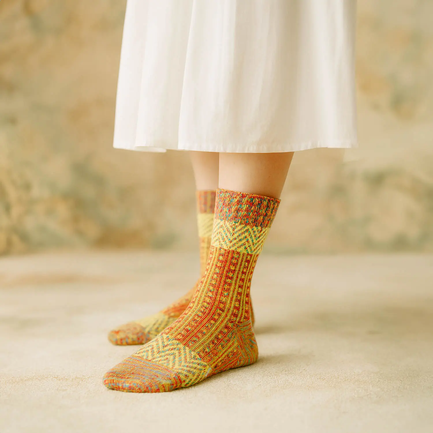 ayame Sprinkles socks AYM010/2502/N (Yellow)