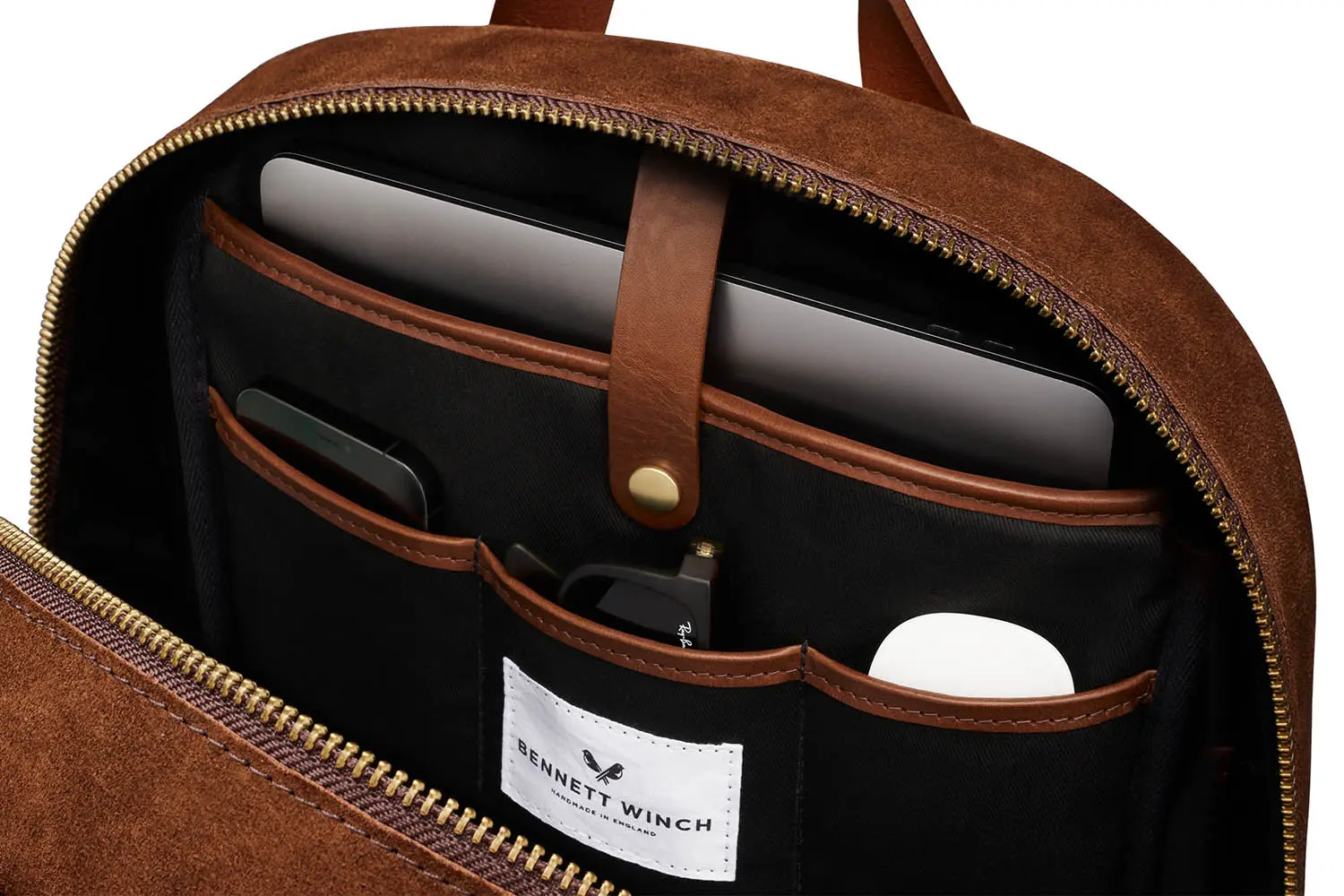 Bennett winch Suede Backpack (Tobacco Brown)