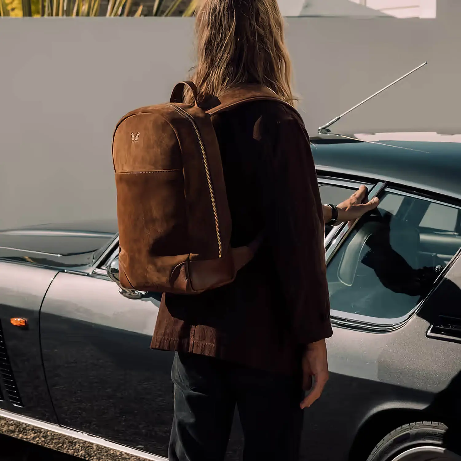 Bennett winch Suede Backpack (Tobacco Brown)