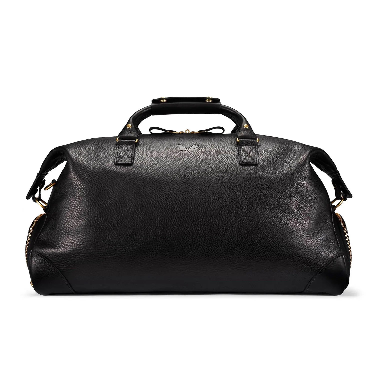 BENNETT WINCH Leather-Weekender, Black