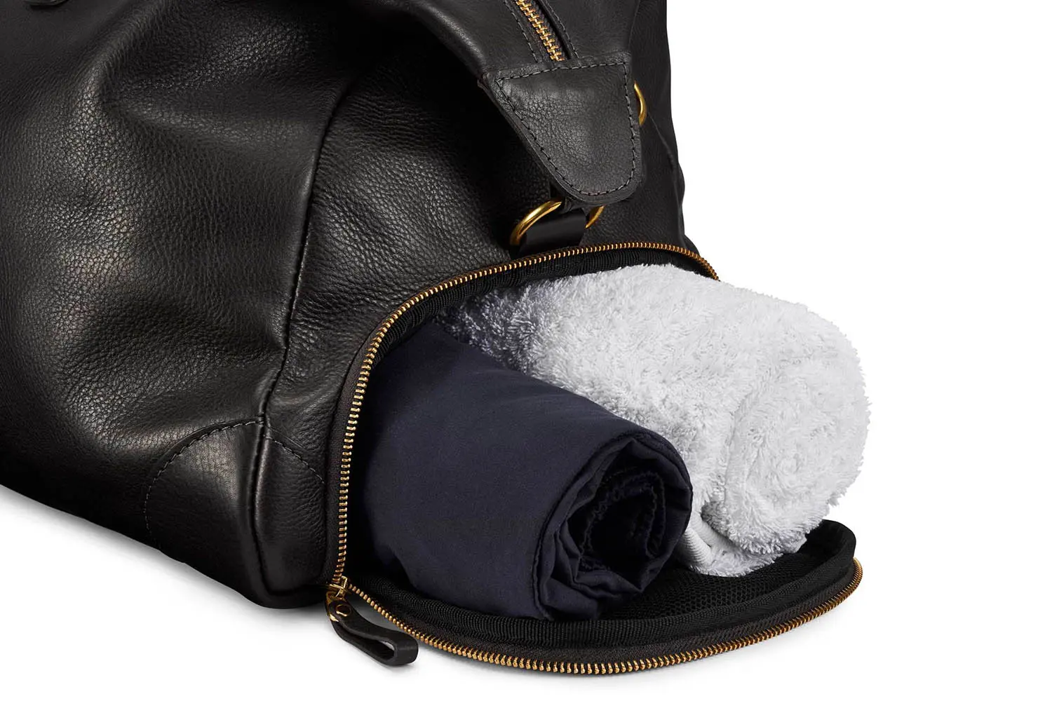 BENNETT WINCH Leather-Weekender, Black