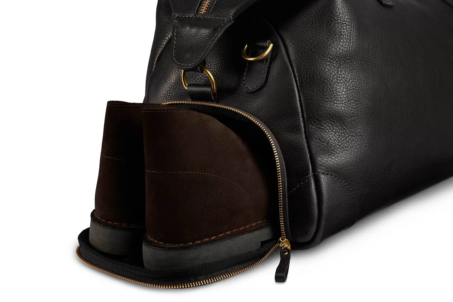 BENNETT WINCH Leather-Weekender, Black