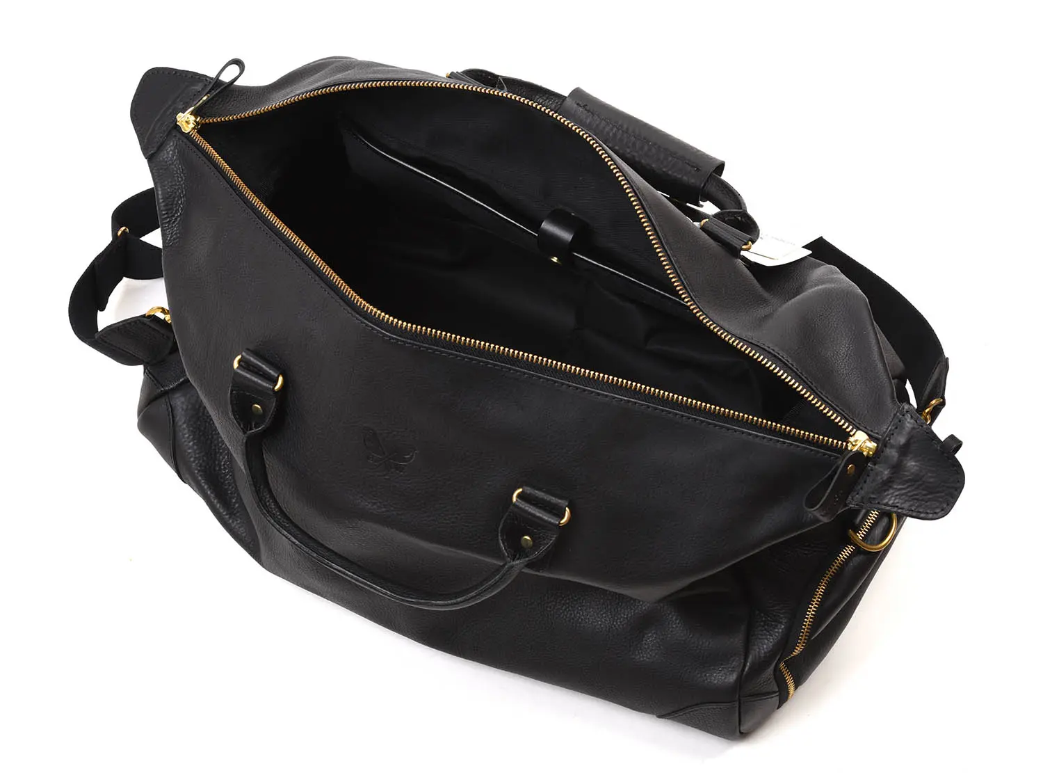 BENNETT WINCH Leather-Weekender, Black