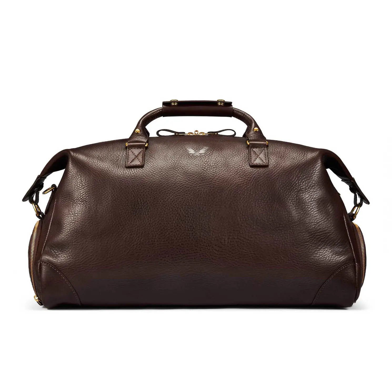 BENNETT WINCH Leather-Weekender, Brown