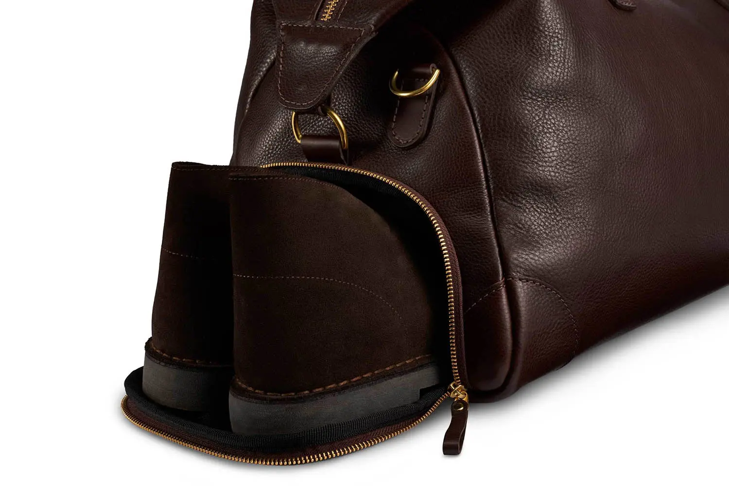 BENNETT WINCH Leather-Weekender, Brown
