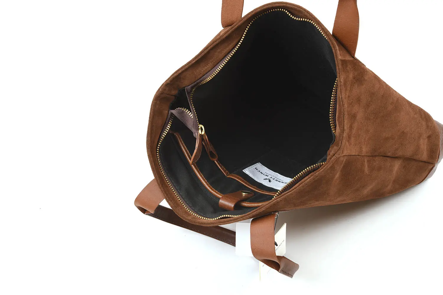 Bennett Winch Suede Tote Bag (Suede Brown)