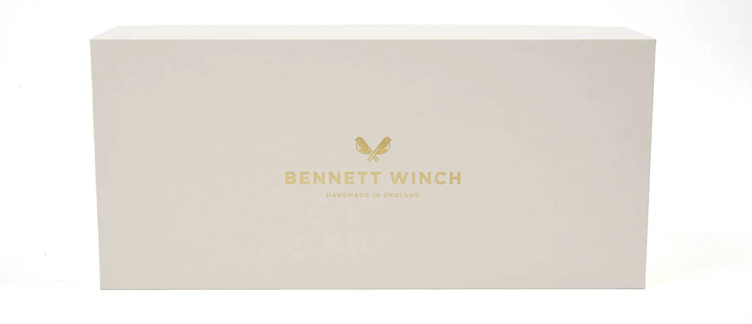 BENNETT WINCH Leather Wash Bag / Dopp Kit, Brown