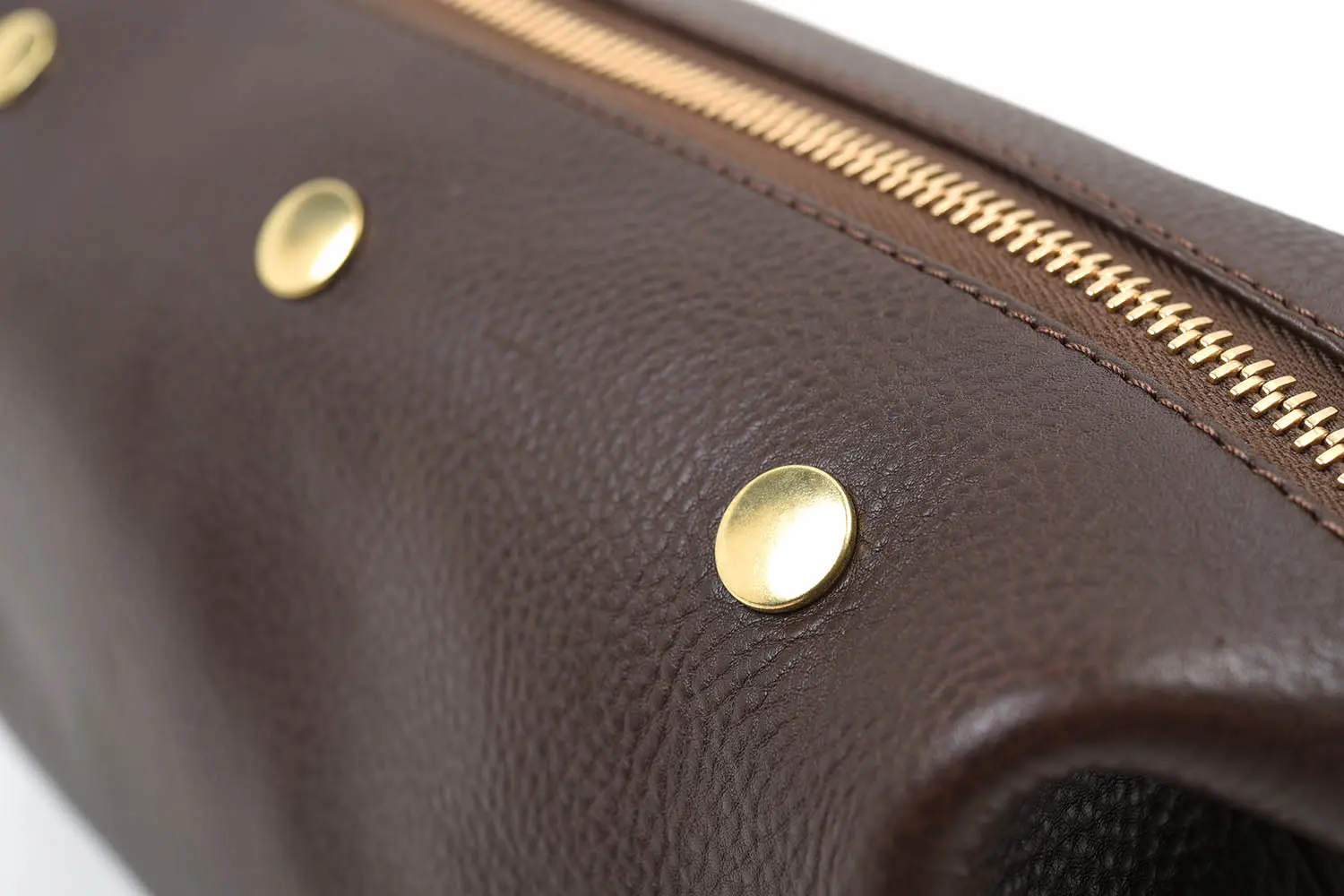 BENNETT WINCH Leather Wash Bag / Dopp Kit, Brown