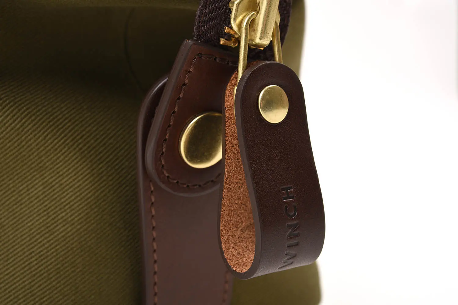 BENNETT WINCH Canvas Wash Bag / Dopp Kit, Olive