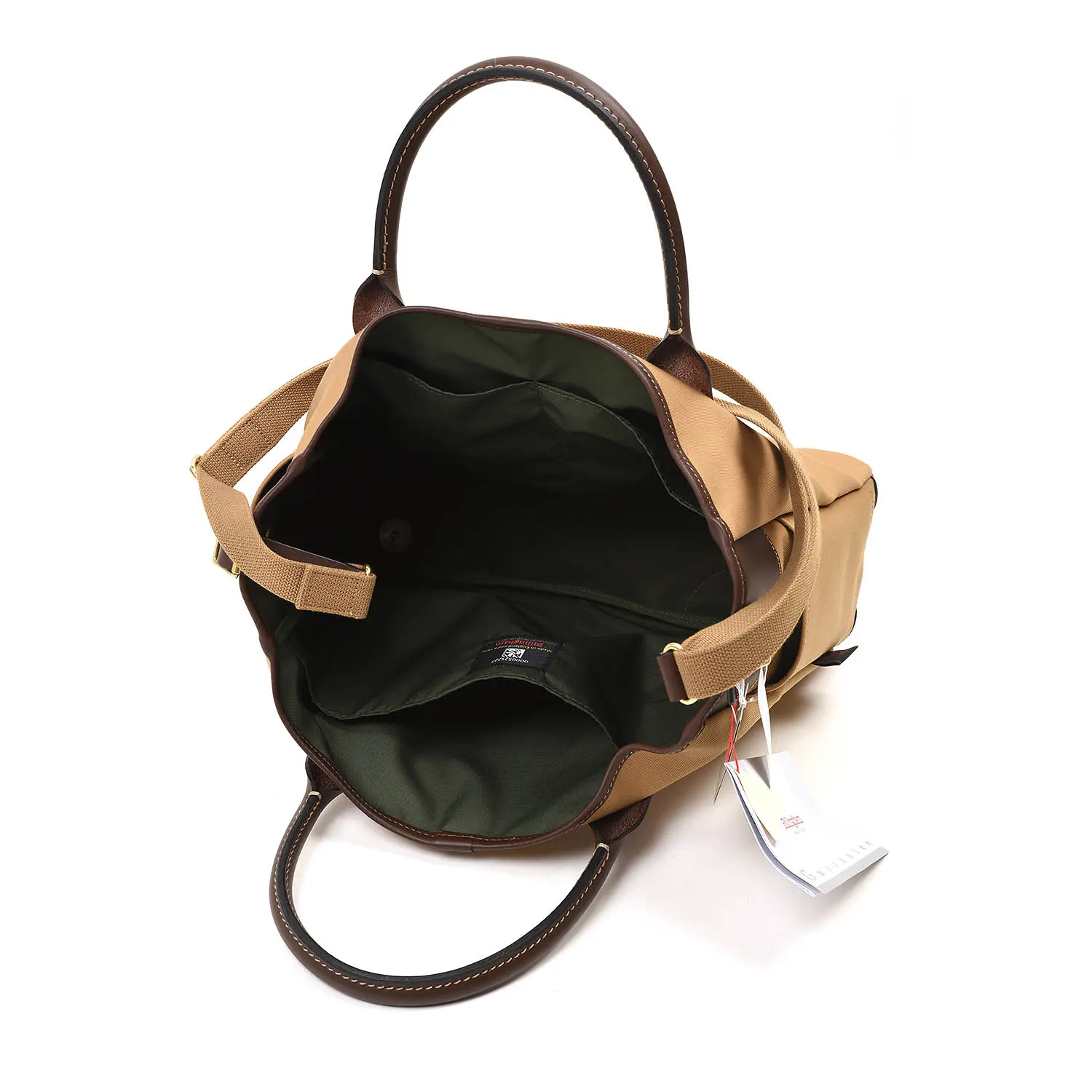 ӥ󥬥 2WAY TOTE (KHAKI CANCAS/CHOCOLATE)  