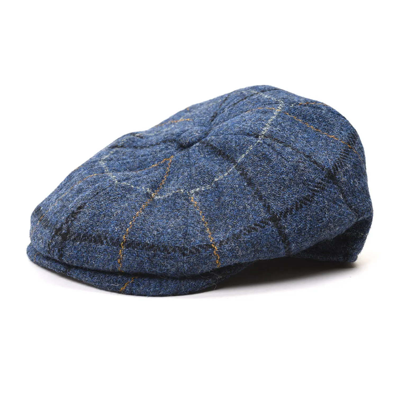 Christys' London CSK100675 Harris 8piece cap Tweed L008W BLU 