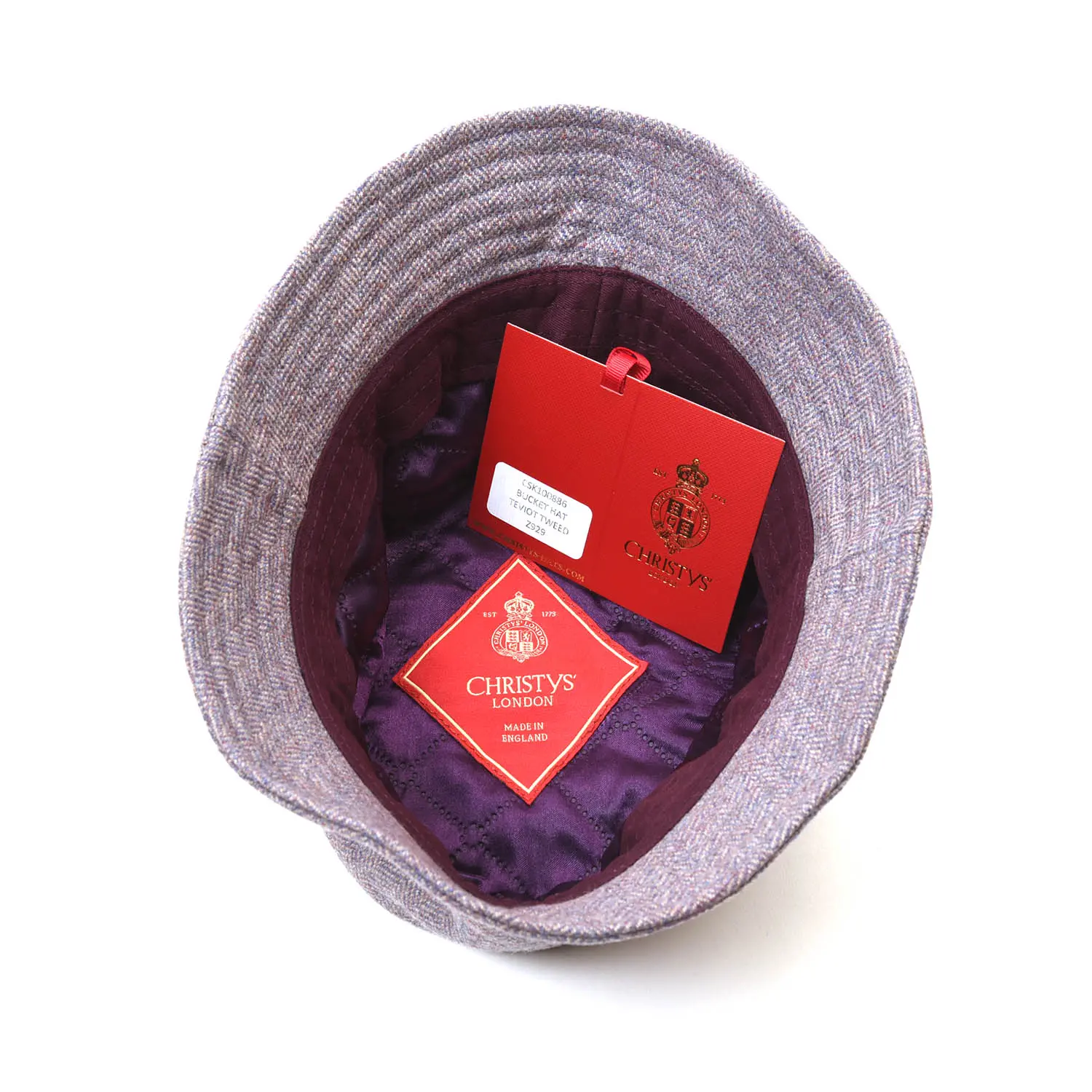 Christys' London CSK100886 BUCKET HAT TEVIOT TWEED Z929