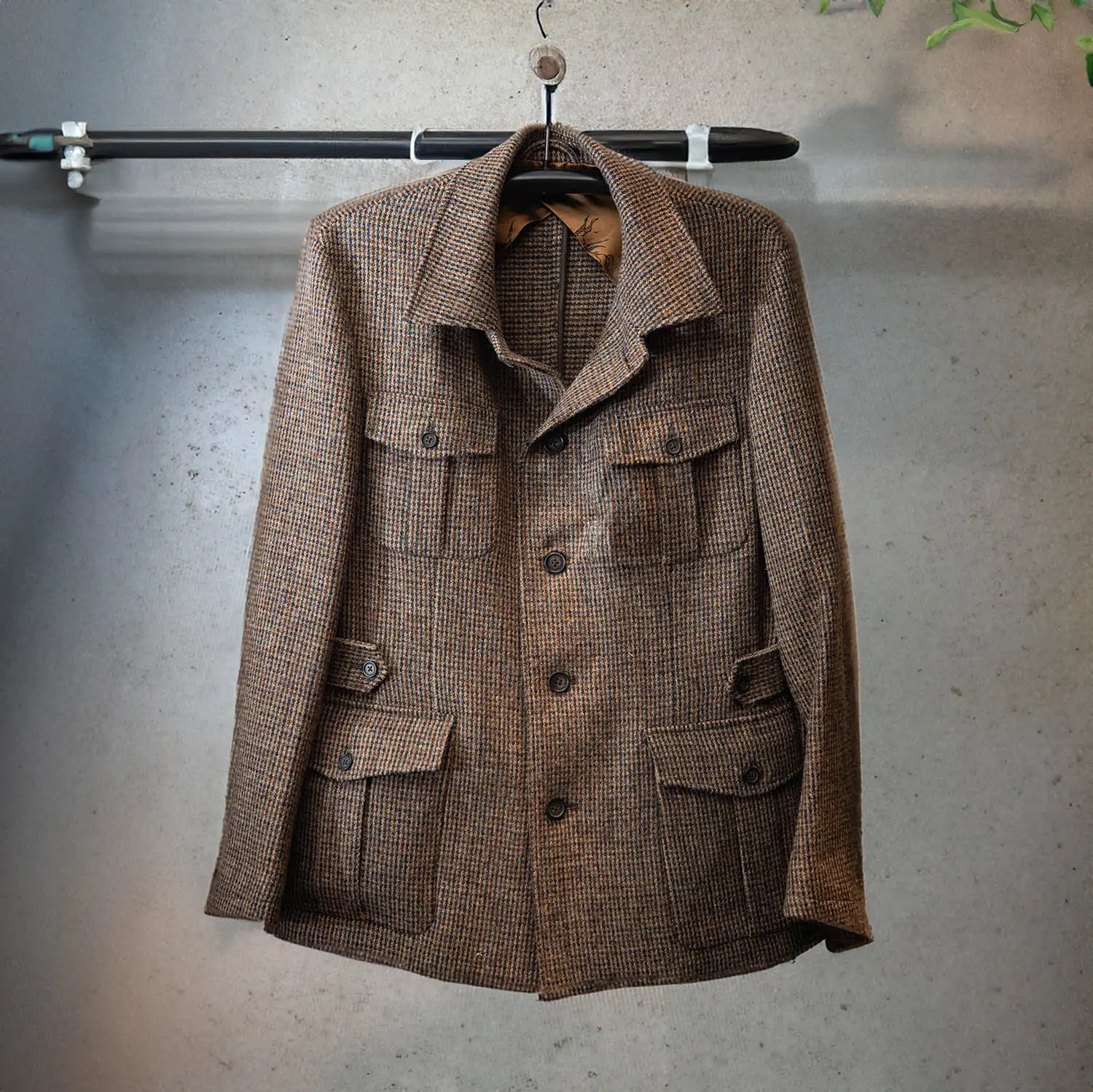 CORDINGS JKP661-HTHarris Tweed Safari Jacket BROWN