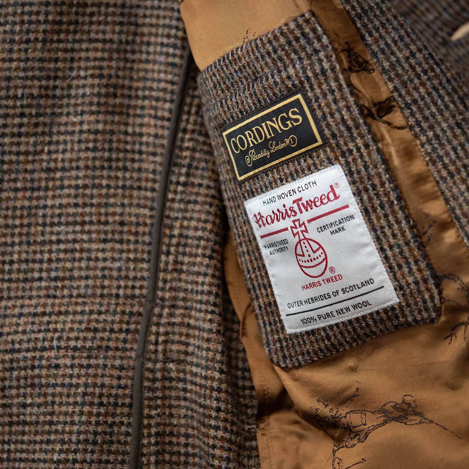 CORDINGS JKP661-HTHarris Tweed Safari Jacket BROWN