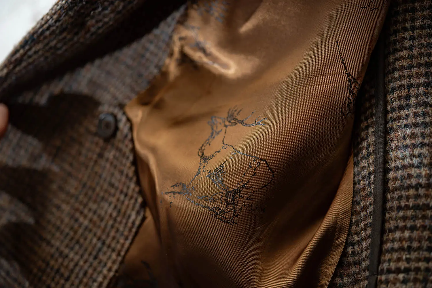 CORDINGS JKP661-HTHarris Tweed Safari Jacket BROWN