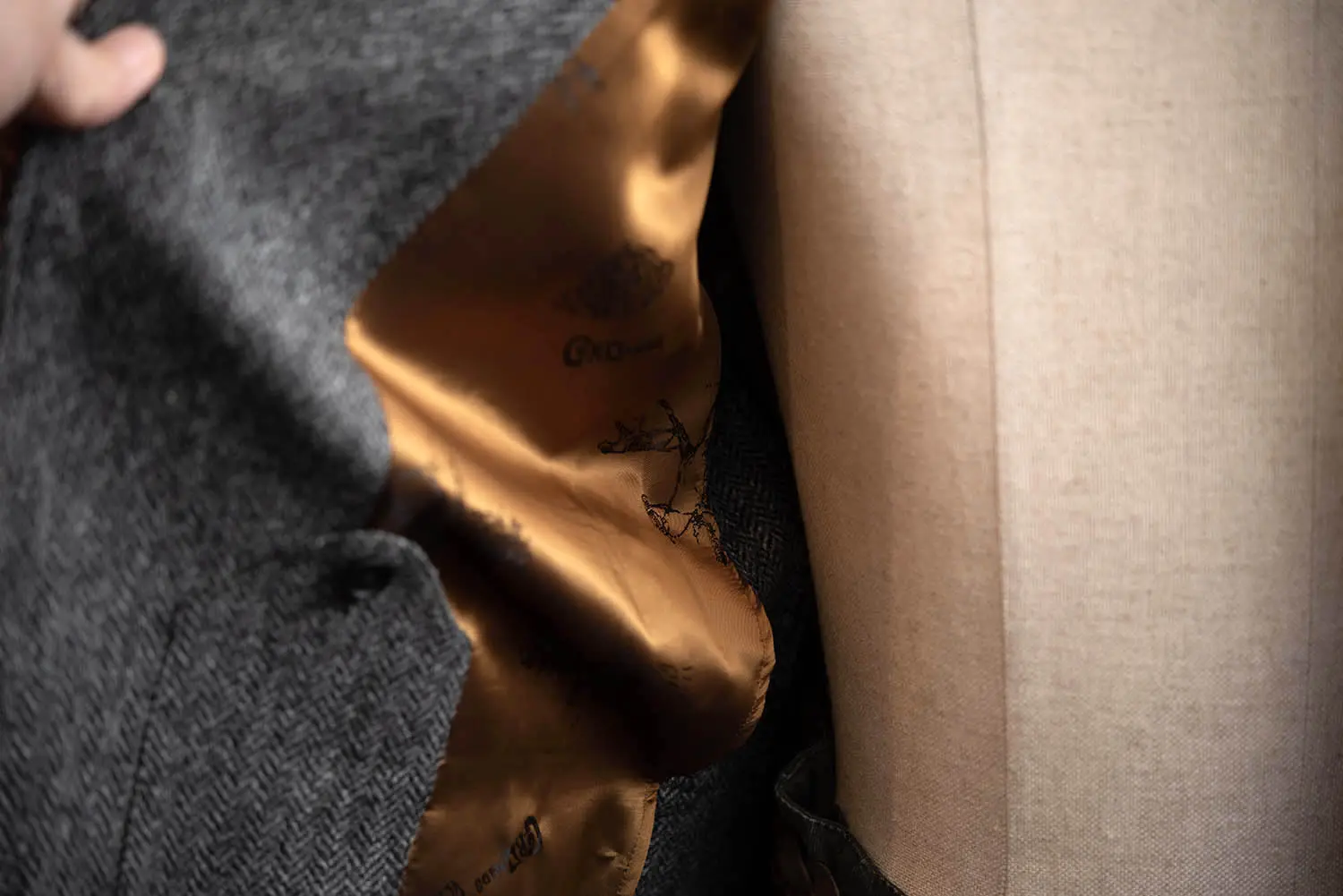 CORDINGS JKP661-HT��Tweed Safari Jacket�� charcoal gray