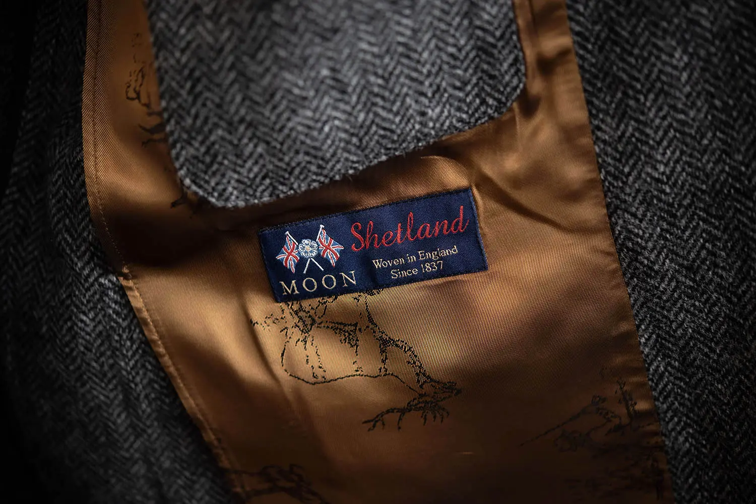 CORDINGS JKP661-HT��Tweed Safari Jacket�� charcoal gray