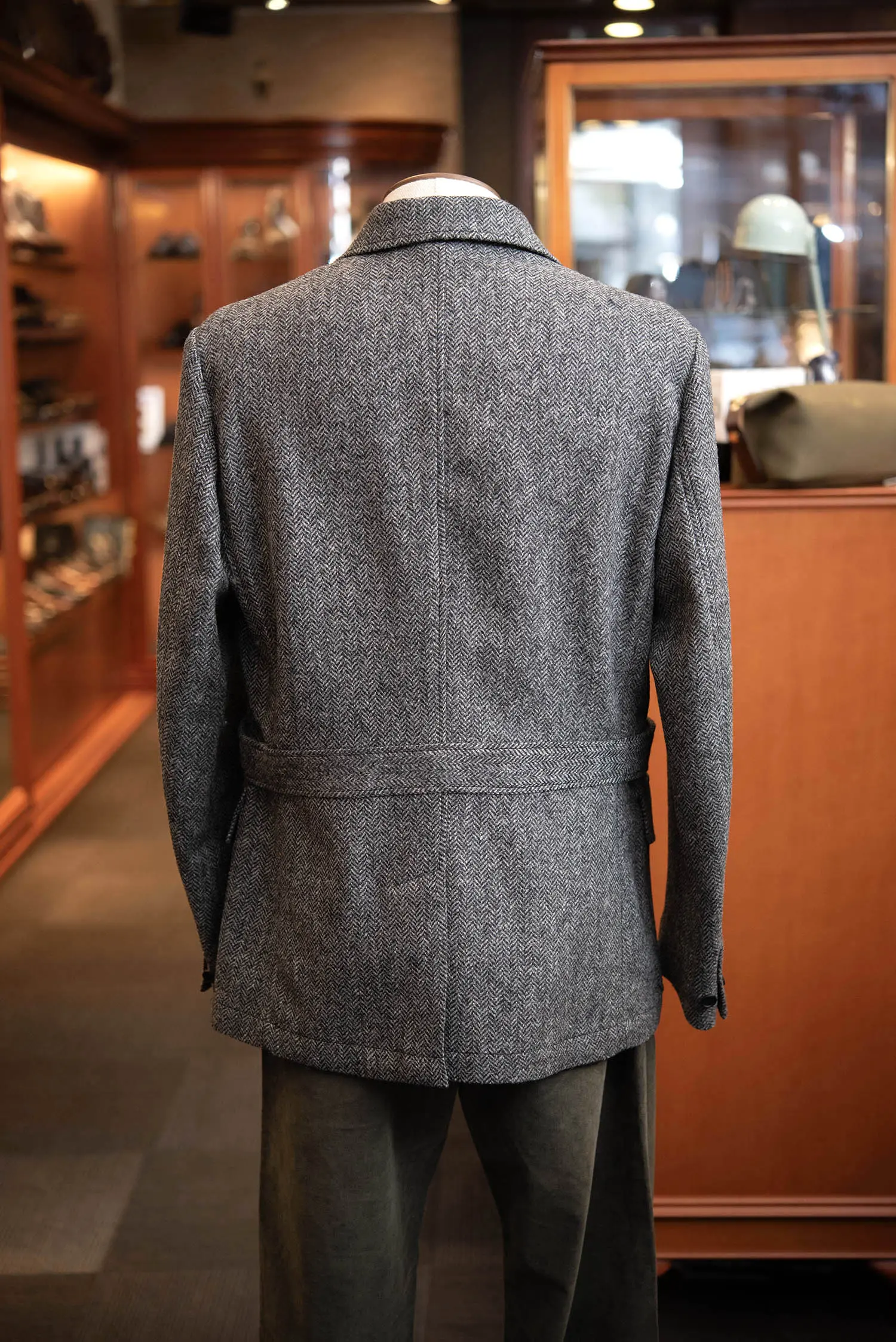 CORDINGS JKP661-HT��Tweed Safari Jacket�� charcoal gray