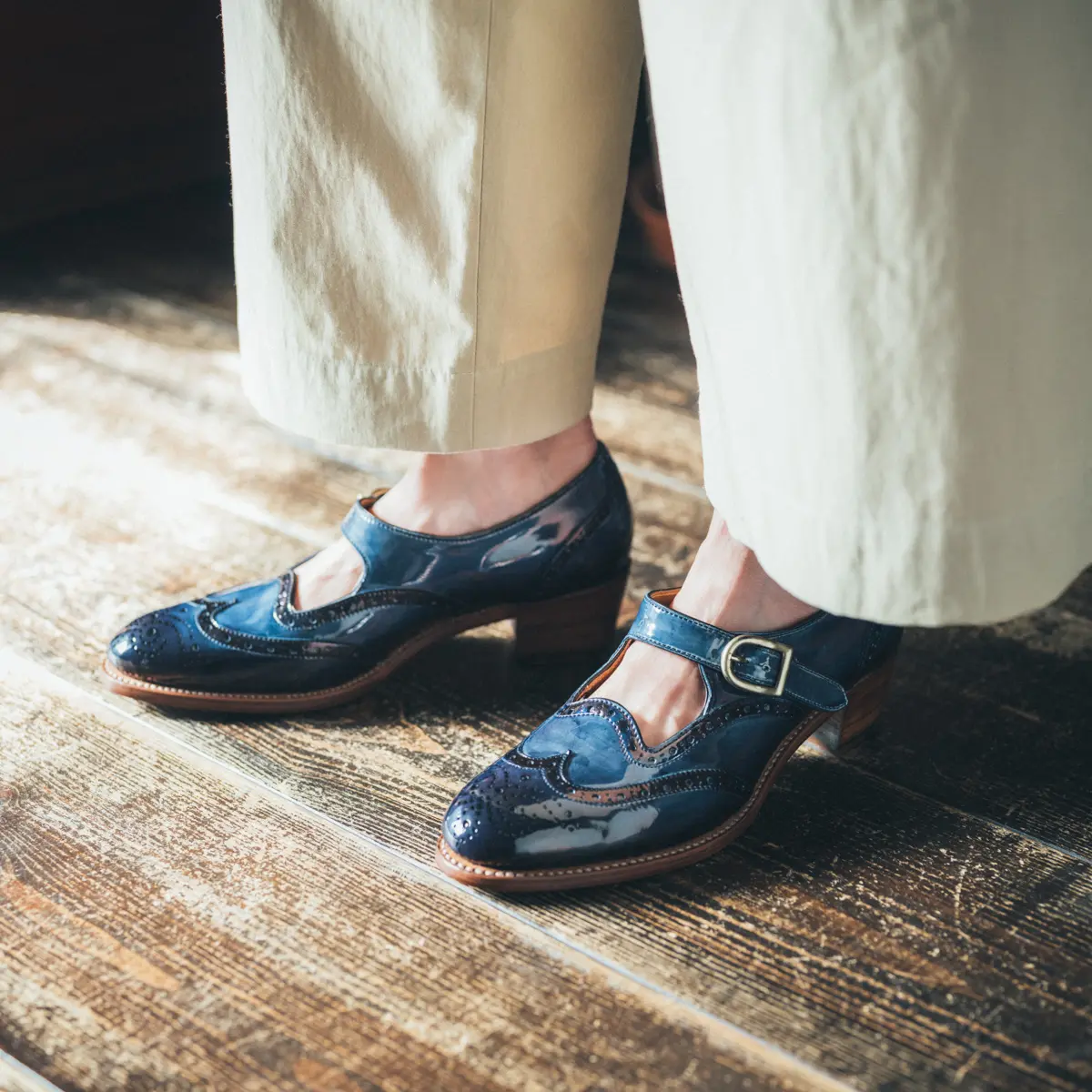 祻 PC-5081 WING TIP HEEL SHOES NYE
