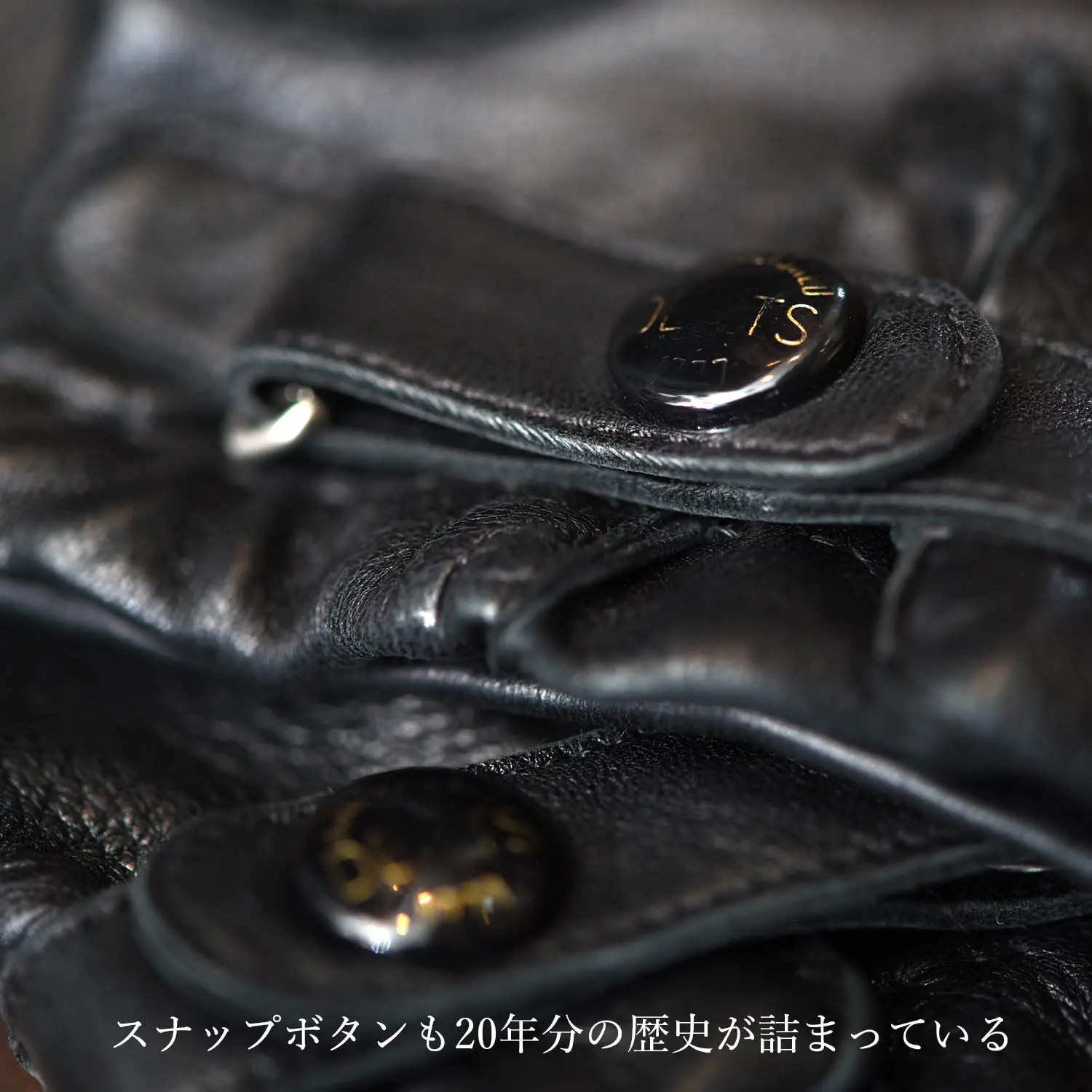 デンツ 別注復刻15-1516 Strap & Roll ヘアシープ × シャモアレザーライニング (Black)