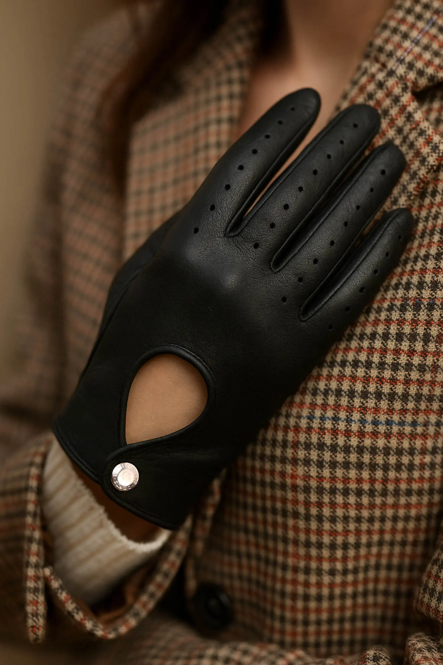 ǥ 7-3008 Thruxton Ladies Key Hole Driving Gloves (֥å)