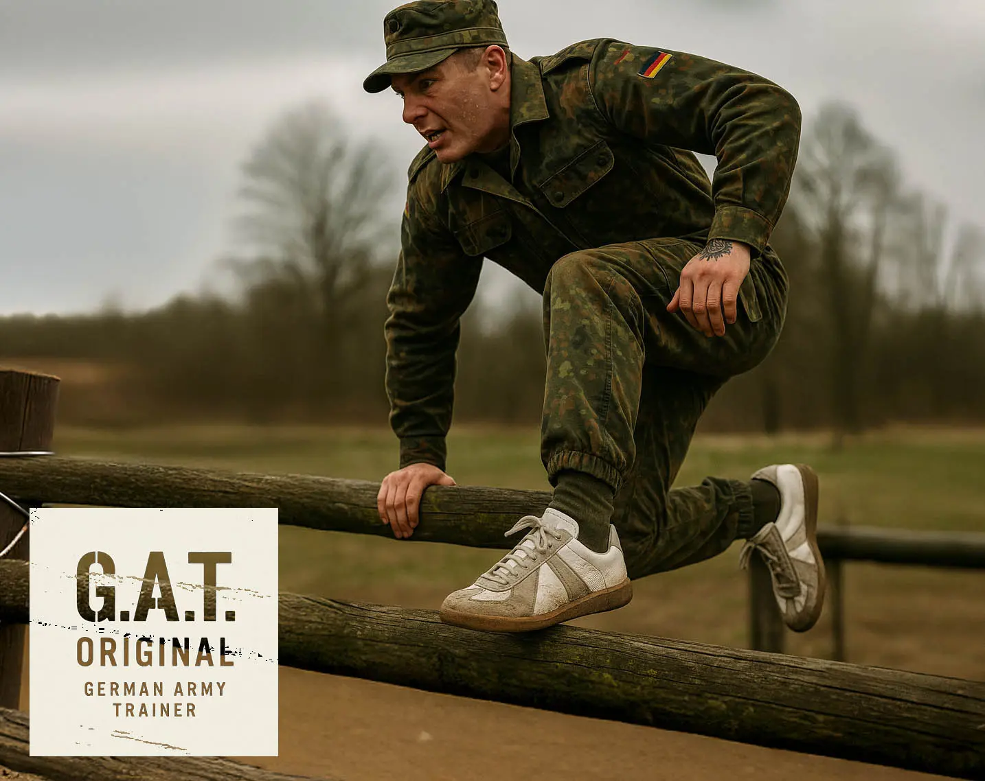 GERMAN ARMY TRAINER ORIGINAL WHITE/HONEY