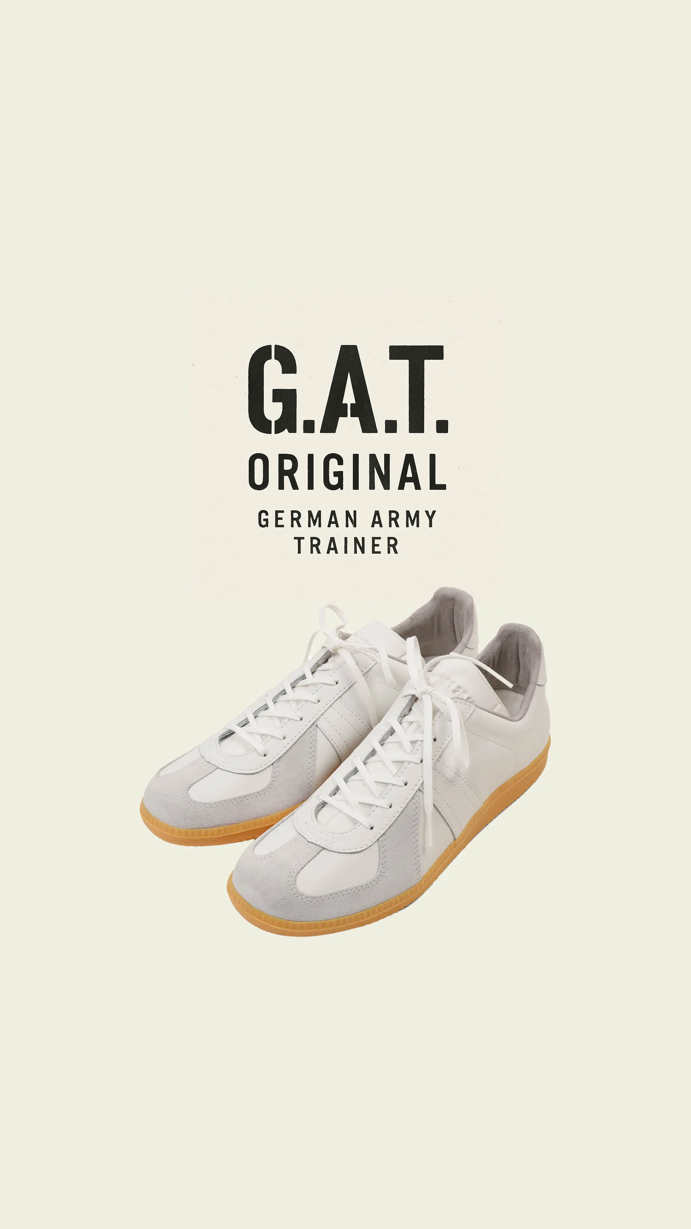 GERMAN ARMY TRAINER ORIGINAL WHITE/HONEY