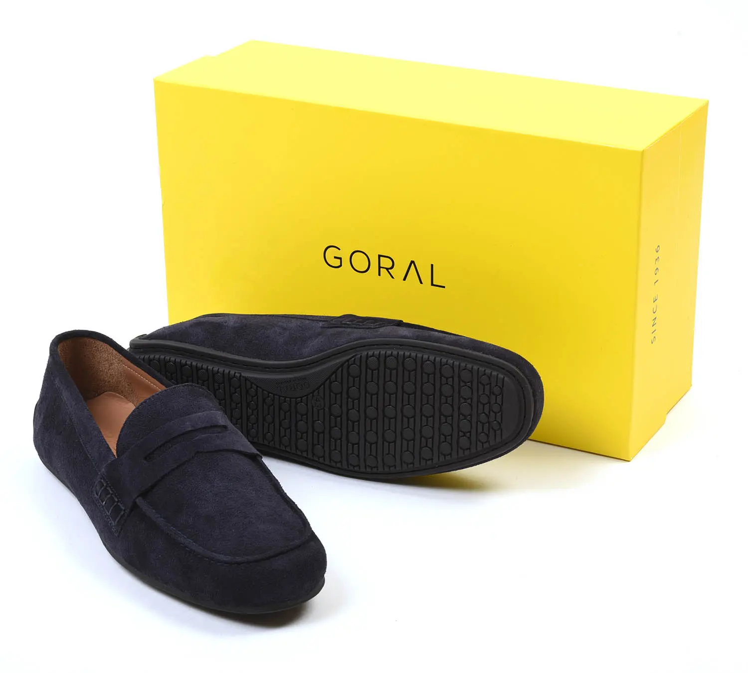 GORAL OMERO Driving shoe NAVY SUEDE