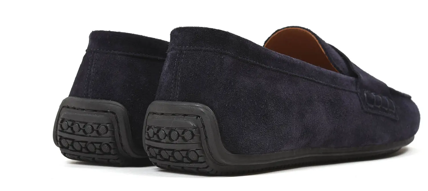 GORAL OMERO Driving shoe NAVY SUEDE