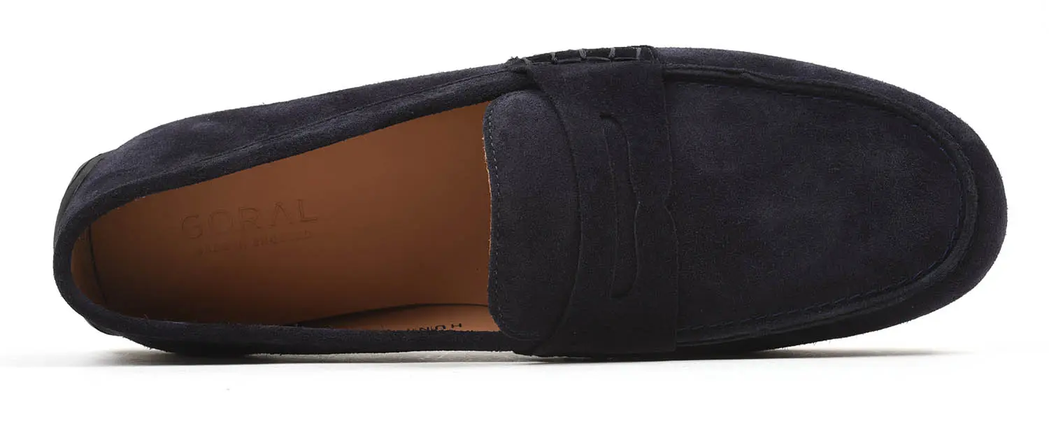 GORAL OMERO Driving shoe NAVY SUEDE