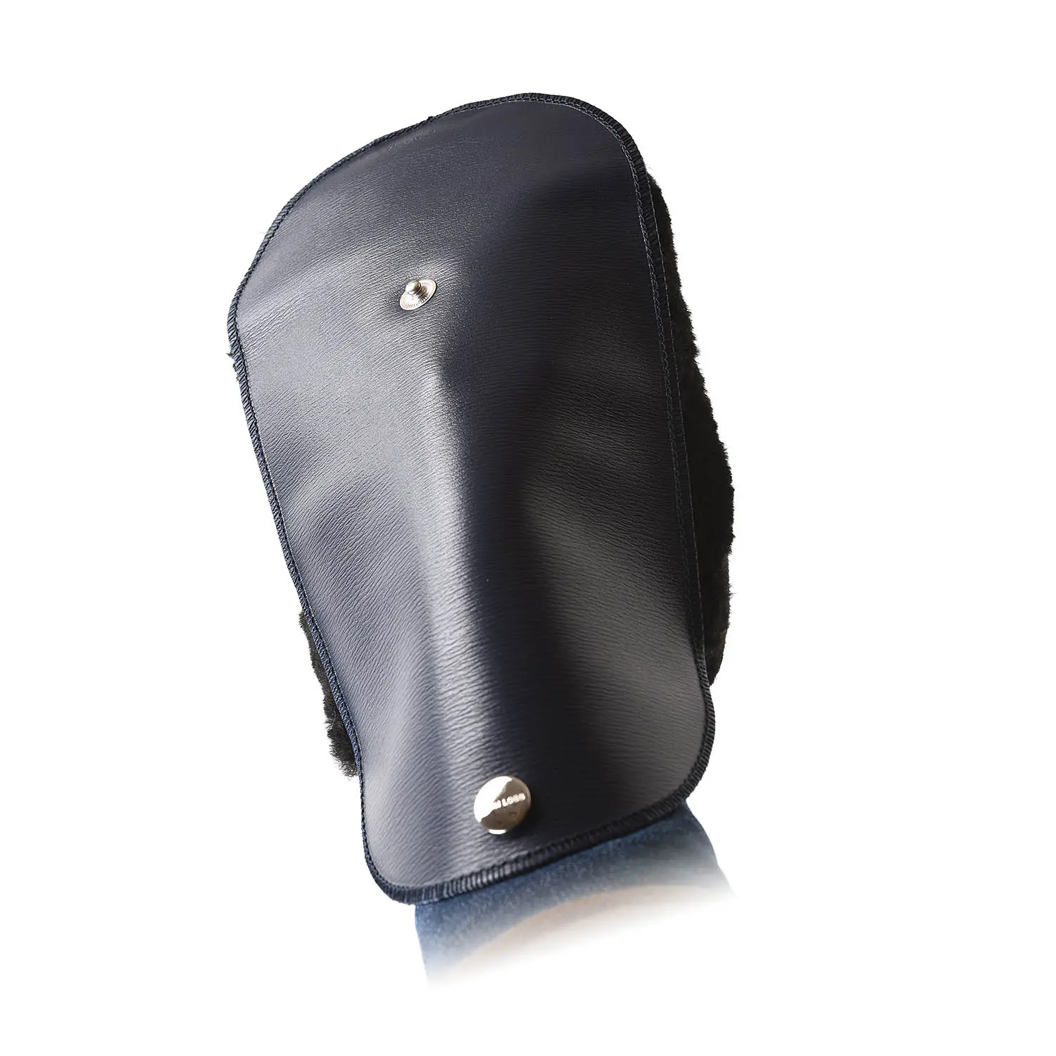  BUFFING GLOVE (Navy Calf / Black Wool)