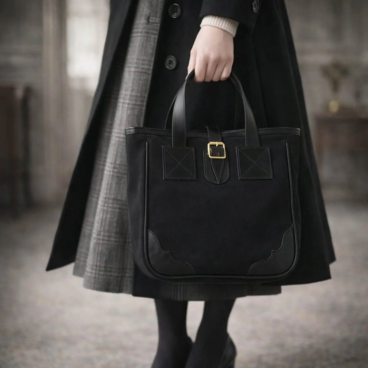 �����ɥեåȥ����� Carryall Small Black Canvas (�֥�å������Х�) (LLC C32) 