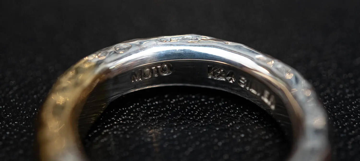 MOTO RT-02 TSUKI TO TAIYO RING(24K GOLD ACCENT) /   (K24999SV) 