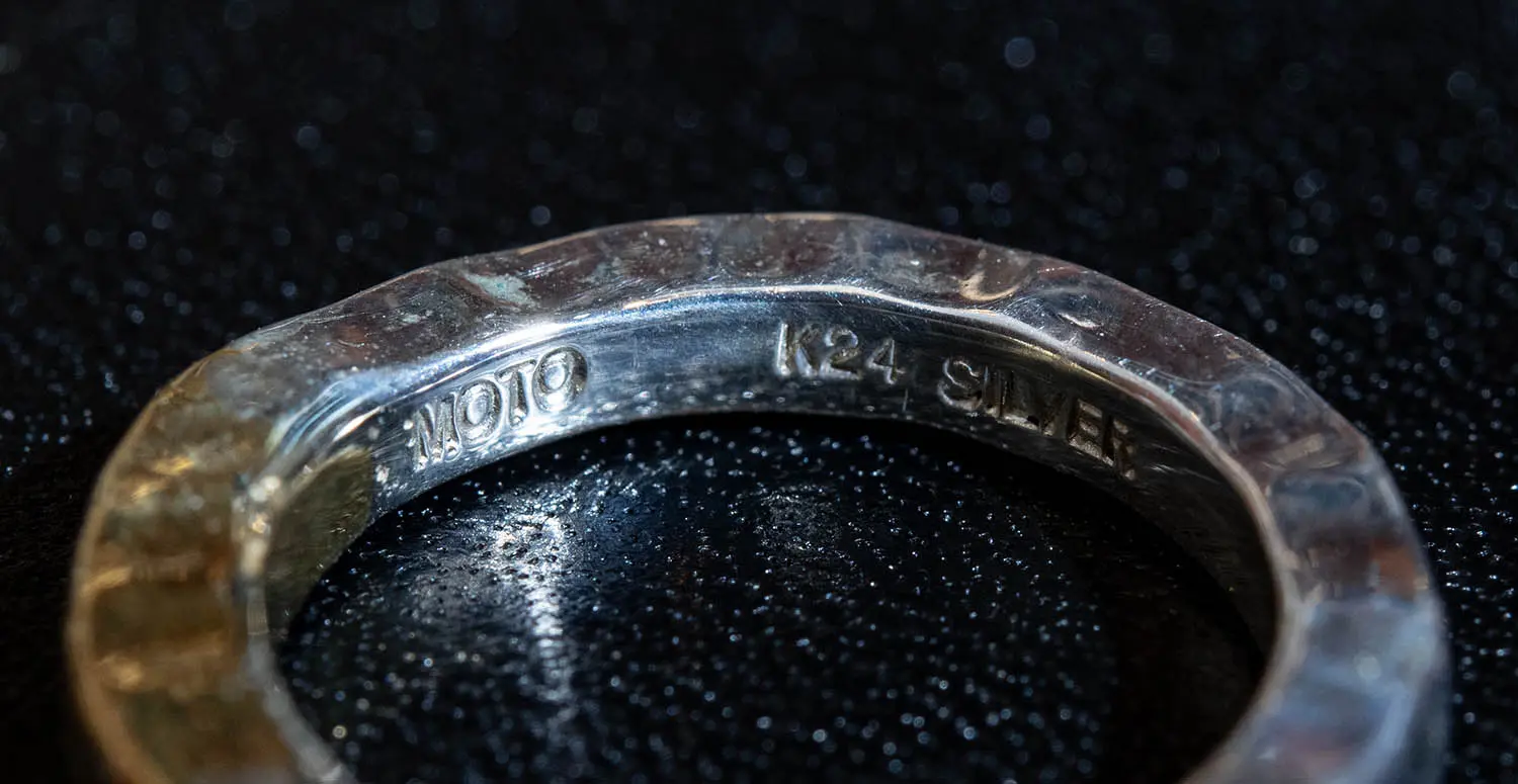 MOTO RT-04 TSUKI TO TAIYO RING(24K GOLD ACCENT) / ������� ��� (K24��999SV)