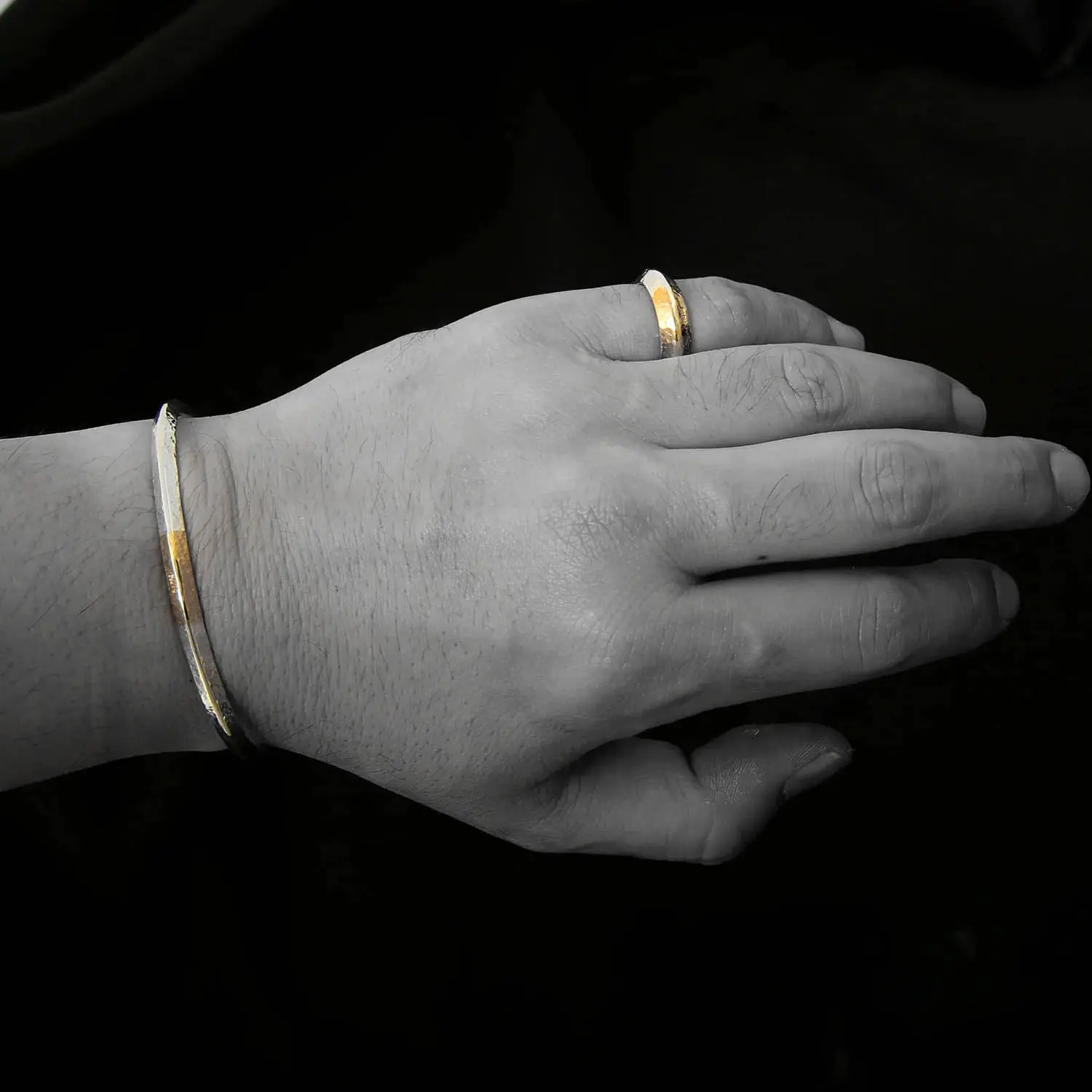 MOTO RTN-12 TSUKI TO TAIYO NATIVE STAMP RING (24K GOLD ACCENT) / ۡͥƥ֥ 