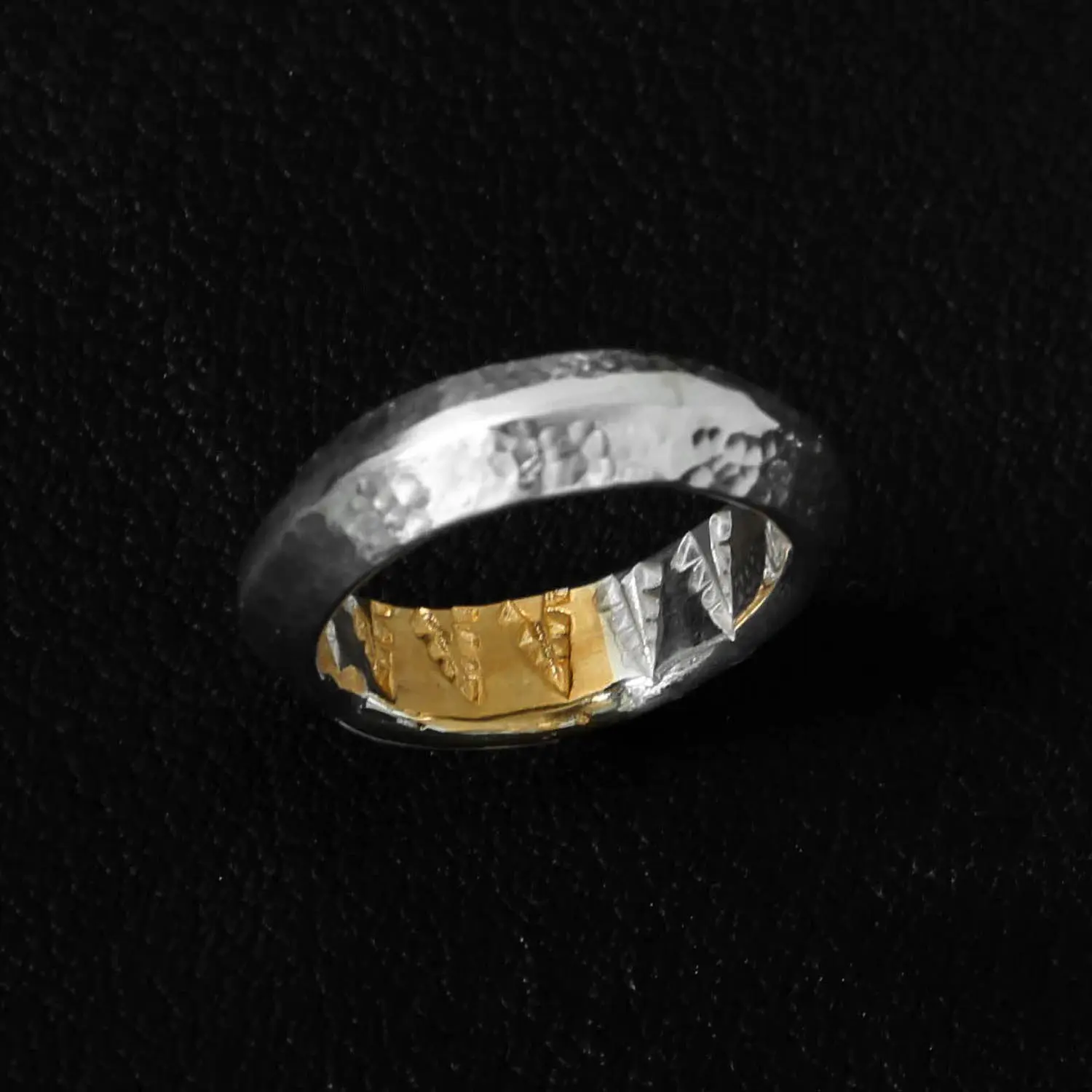 MOTO RTN-12 TSUKI TO TAIYO NATIVE STAMP RING (24K GOLD ACCENT) / ۡͥƥ֥ 