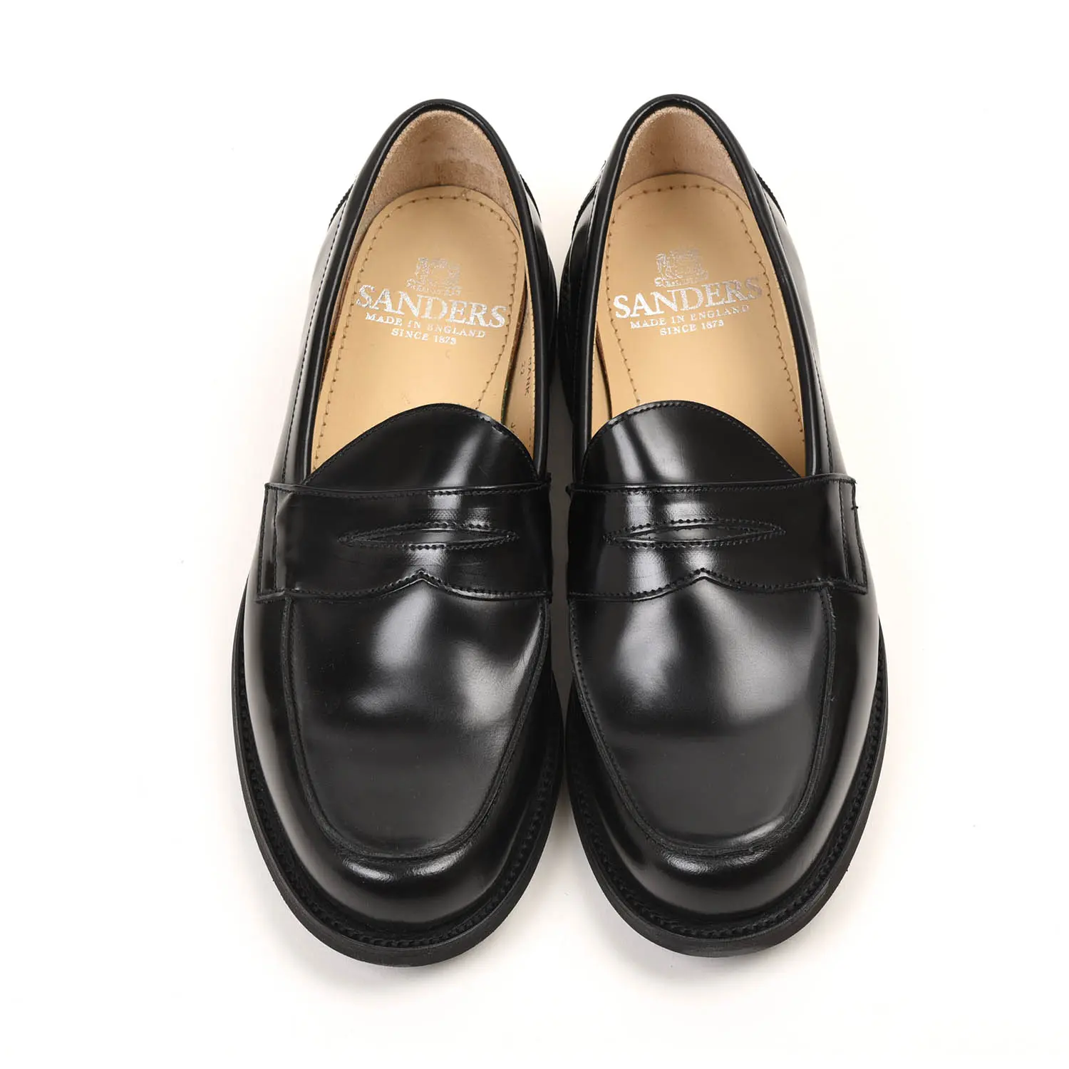  2314B ButtSeam Loafer Black Polishing Leather