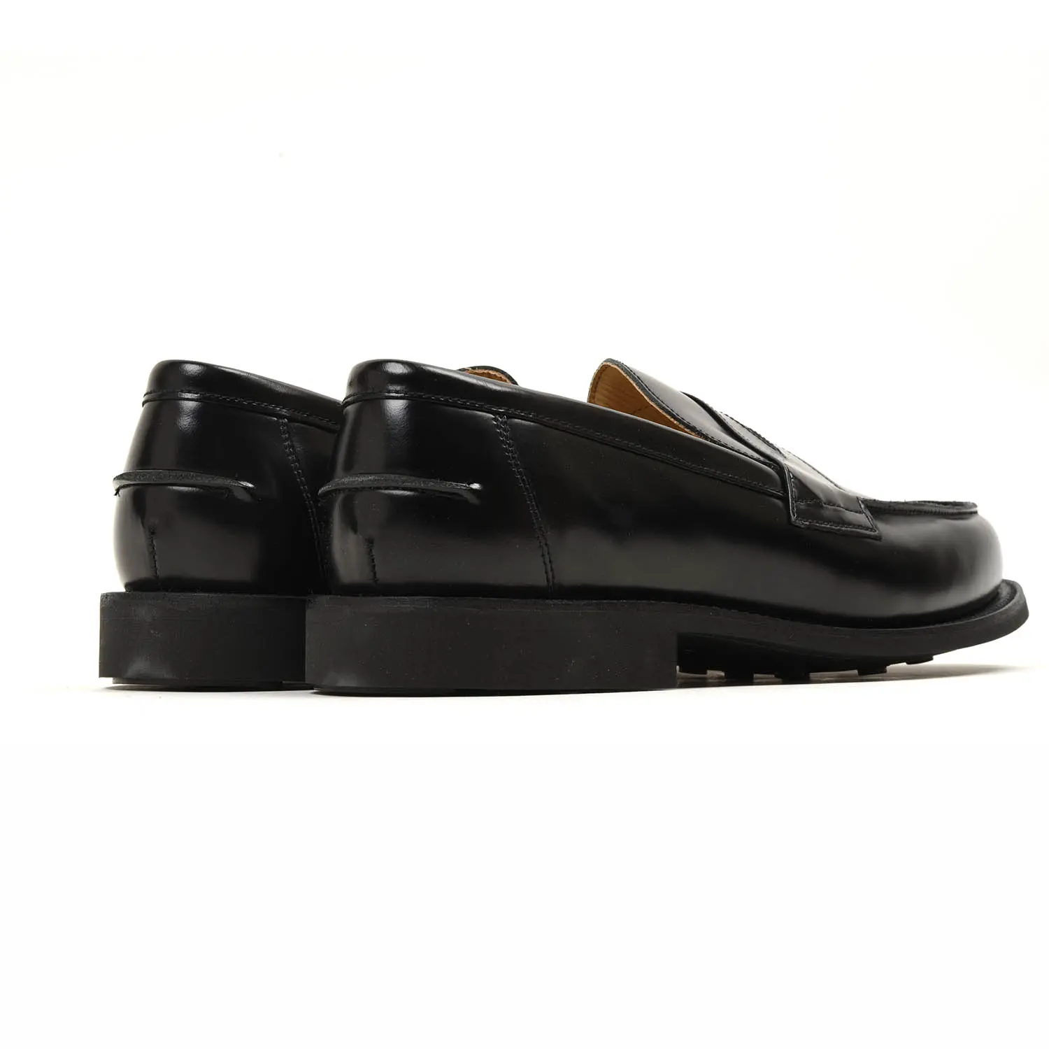  2314B ButtSeam Loafer Black Polishing Leather