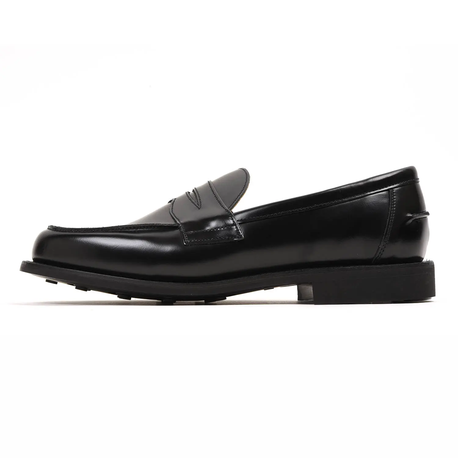  2314B ButtSeam Loafer Black Polishing Leather