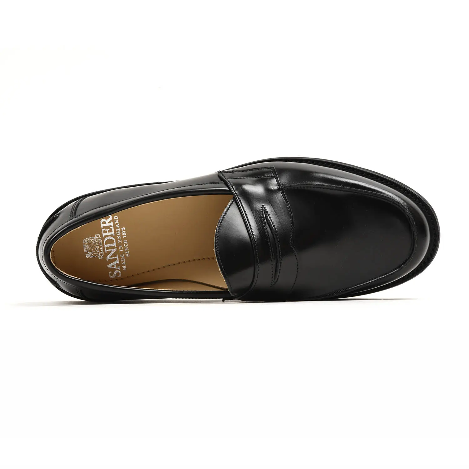  2314B ButtSeam Loafer Black Polishing Leather